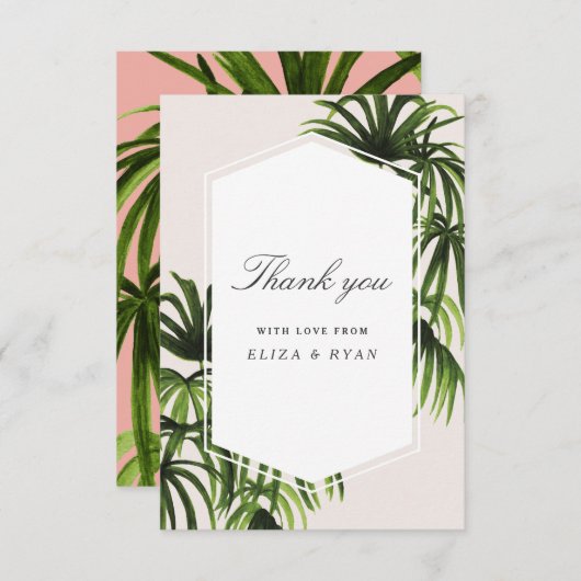 Tropische liefde / Hartelijk dank Bedankkaart (Voorkant / Achterkant)