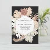 Tropische liefde Waterverf bloemenbruiloft Kaart (Staand voorkant)