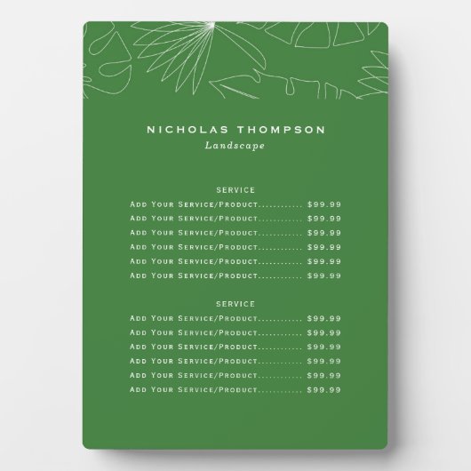 Tropische lijst met automatisch gedetailleerde ser fotoplaat (voorkant)