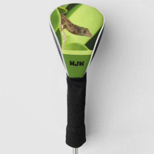 Tropische lizard Monogram Natuur Brown Gecko Golfheadcover