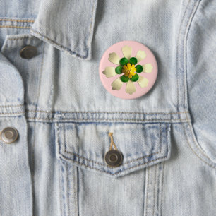 Tropische Lotus Bloem Bloemisterij Lente Zomer Tui Ronde Button 5,7 Cm