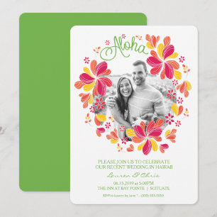 Tropische Luau-feestuitnodiging met foto - Hawaiaa Kaart