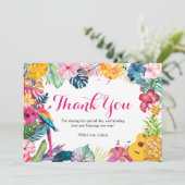 Tropische Luau Hartelijk dank Bedankkaart (Staand voorkant)