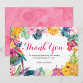 Tropische Luau Hartelijk dank Bedankkaart (Voorkant / Achterkant)