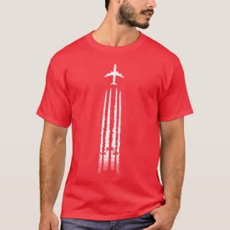 Tropische luchtlijn t-shirt