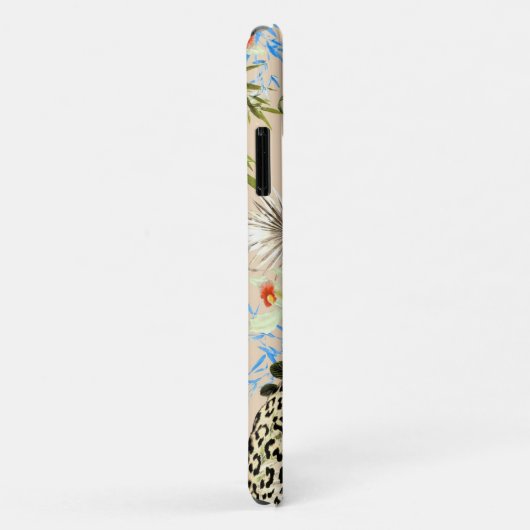 Tropische luipaard print bloemendierenpatroon Case-Mate iPhone case (Achterkant/rechts)