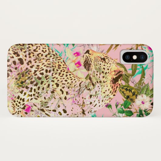Tropische luipdruk floral Hawaiian Case-Mate iPhone Case (Achterkant (horizontaal))