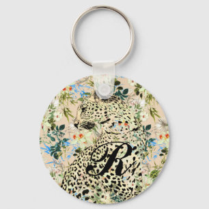 Tropische luipdruk floral Hawaiian Sleutelhanger