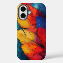 Tropische Macaw Feather Telefoonhoes