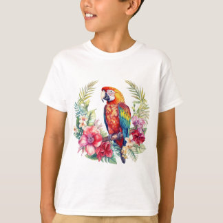 Tropische Macaw papegaai T-shirt