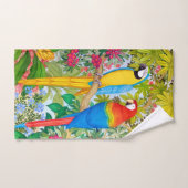 Tropische Macaw Parrots Bath Towel Set Bad Handdoek (Handdoek)