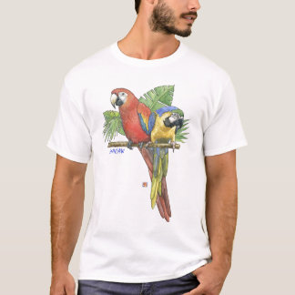 Tropische Macaws T-shirt