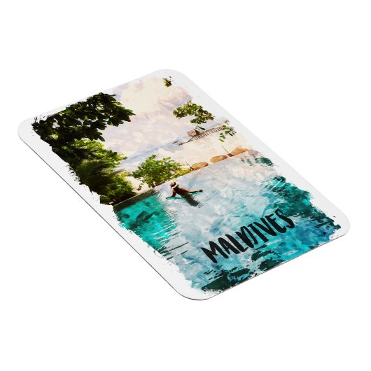 Tropische Malediven landschap van de Indische Ocea Magneet (Rechterzijde)