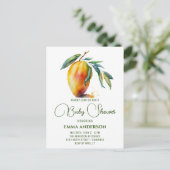 Tropische Mango | BABY SHOWER Briefkaart (Staand voorkant)