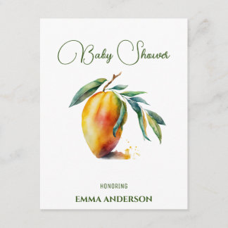 Tropische Mango | Baby Shower Informatiekaartje