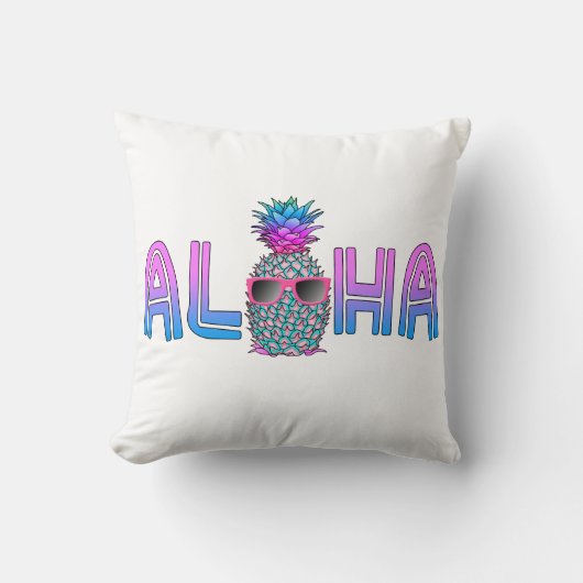 Tropische mantel Aloha-ananas Kussen (Voorkant)
