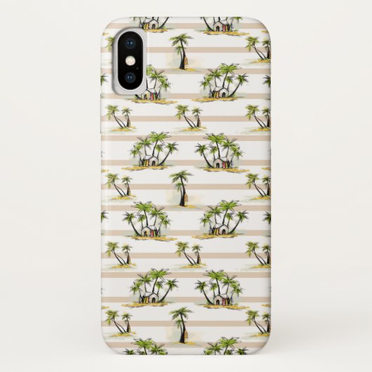 Tropische mantel en palmen Case-Mate iPhone case (Achterkant)
