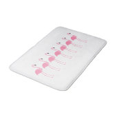 Tropische marchingroze flamingos badmat (Gekanteld)