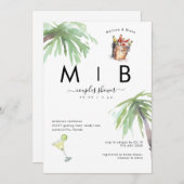 Tropische margaritas en biesparen huwelijk save the date (Voorkant / Achterkant)