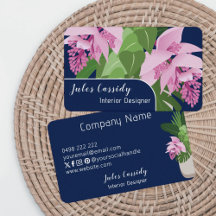 Tropische Medinilla Flower Donkerblauw paneel