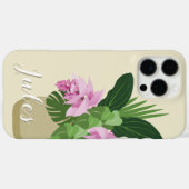 Tropische Medinilla Roze Bloem Geel Vaas Naam Case-Mate iPhone Case (Achterkant (horizontaal))