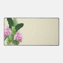 Tropische Medinilla Roze Bloem in Gele Vaas Bureaumat