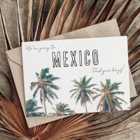 Tropische Mexico Destination Wedding Save the Date