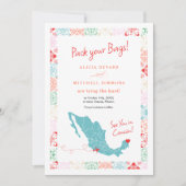 Tropische Mexico kaart bestemming bruiloft (Voorkant)