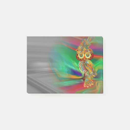 Tropische Mode Koningin Owl Post-it® Notes (Voorkant)