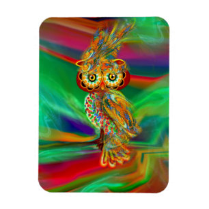 Tropische Mode Queen Owl Magnet Magneet