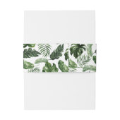 Tropische moderne Palm Philodendron Leaf Typografi Uitnodigingen Wikkel (Achterkant Voorbeeld)