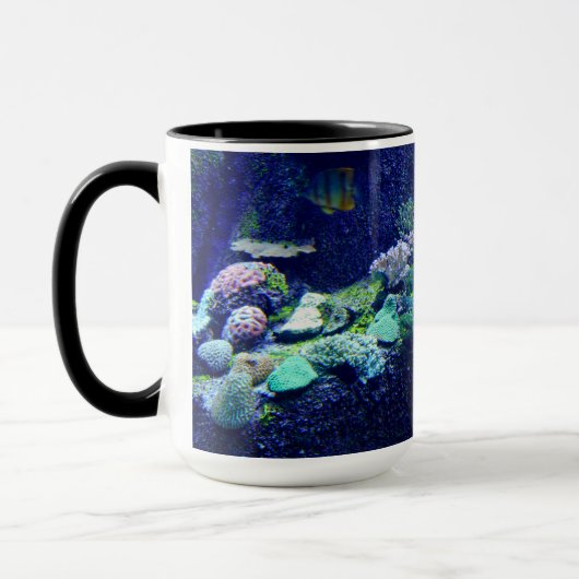 Tropische Mok vis en kleurrijk koraalrif voor vade (Links)