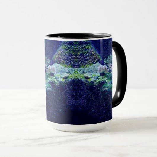 Tropische Mok vis en kleurrijk koraalrif voor vade (Voorkant rechts)