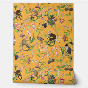 Tropische  Monkey Gardenparty Chinoiserie Behang