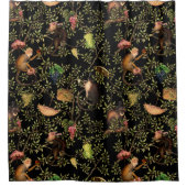 Tropische Monkey Gardenparty Chinoiserie Douchegordijn (Voorkant)
