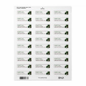 Tropische Monstera Beach bruiloft Etiket (Full Sheet)