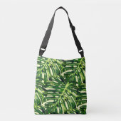Tropische Monstera bladeren crossbody tas (Voorkant)