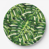 Tropische monstera bladeren - exotisch papieren bordje (Voorkant)
