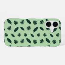 Tropische Monstera en Palmbladeren Naadloos Patroo