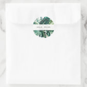 Tropische monstera Green Foliage Weddenschap Bedan Ronde Sticker (Tas)