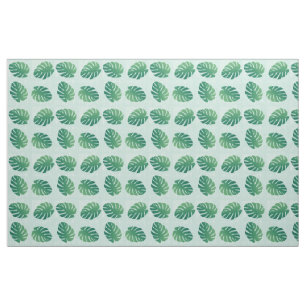 Tropische monstera Green Leaf Pattern Fabric Stof
