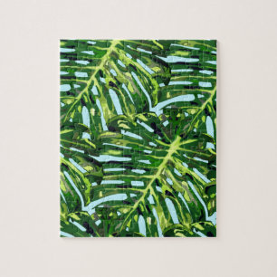Tropische Monstera laat puzzel