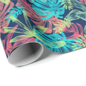 Tropische Monstera Laubblätter Cadeaupapier (Rol Hoek)