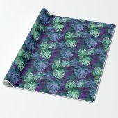 Tropische monstera Leaves Cadeaupapier (Uitgerold)