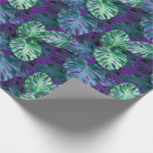 Tropische monstera Leaves Cadeaupapier (Hoek)