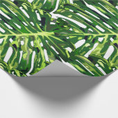 Tropische monstera Leaves Cadeaupapier (Hoek)