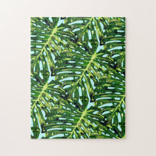 Tropische Monstera Leaves - Griekenland Legpuzzel