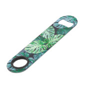 Tropische monstera Leaves Speed Flessenopener (Achterkant Gekanteld)