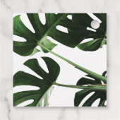 Tropische Monstera Marble Wedding Gift Bedankjes Labels (Achterkant)