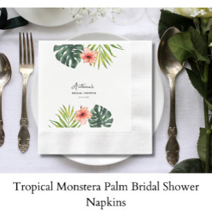 Tropische Monstera Palm Bruiloftsborrel Servet